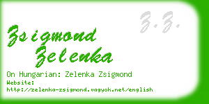 zsigmond zelenka business card